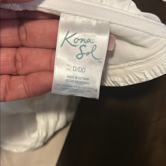 Kona Sol White Textured Bikini Top - Picture 4 of 4